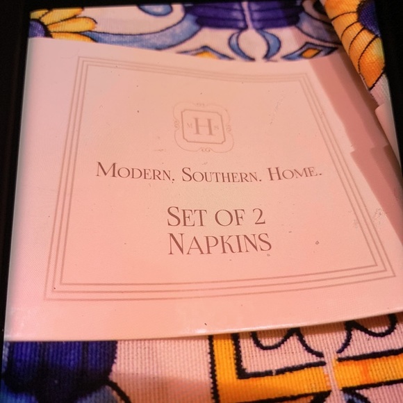 NEW ModernSouthernHome Al Fresco 4 Sets of 2 Napkins. 52% Cotton & 48% Polyester - Picture 4 of 12
